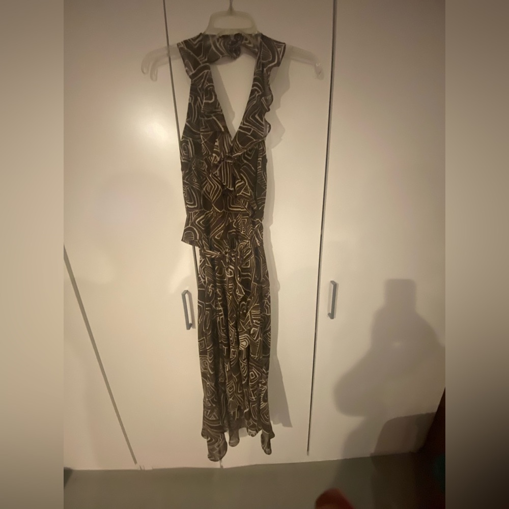 Liz Claiborne Halter Ruffle Dress w/side zipper